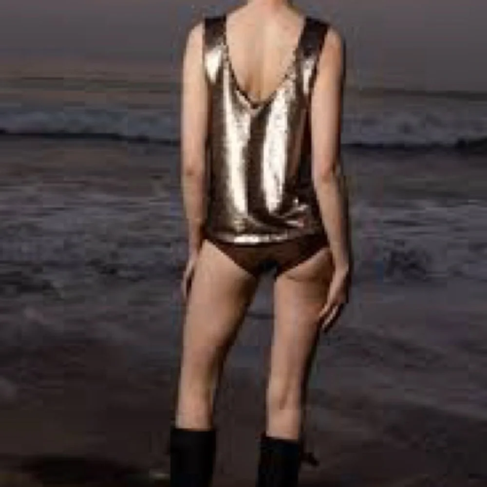 Heidi Merrick Sequin Ella Tank Top Bronze NWT - Picture 4 of 11